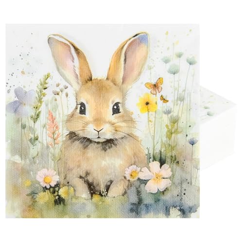 servilletas de papel con conejitos