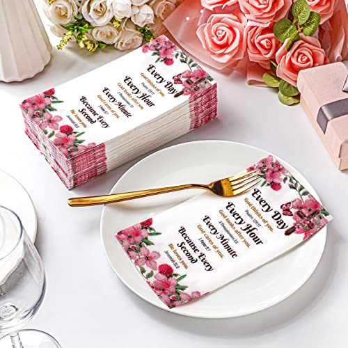 servilletas de papel con diseño floral