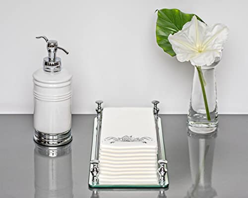 servilletas de papel con estampado plateado