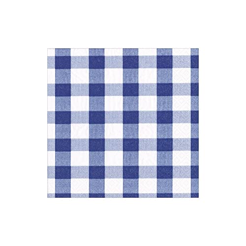 servilletas de papel de cóctel Caspari azul elegantes