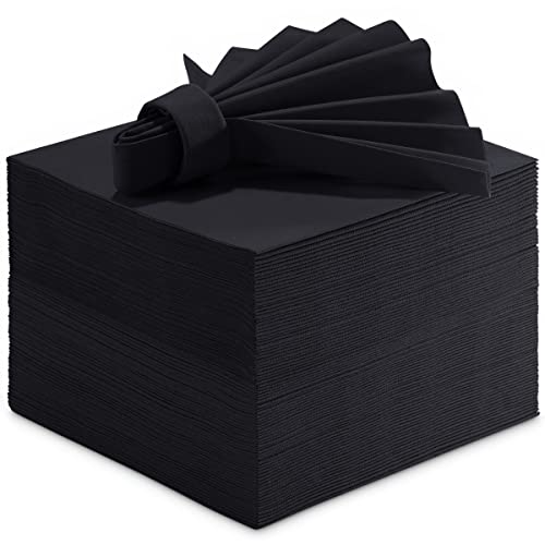 servilletas de papel de tela negras