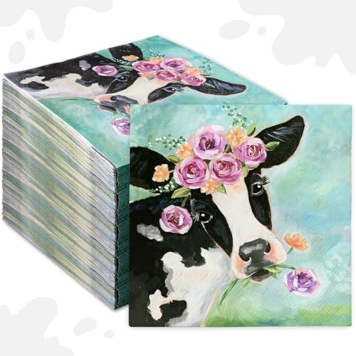 servilletas de papel de vaca para fiestas