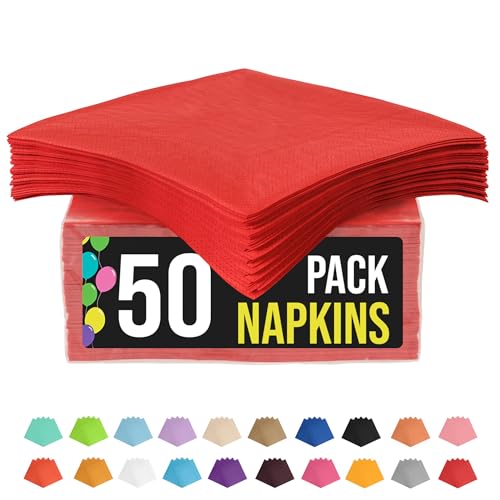 servilletas de papel desechables rojas para fiestas