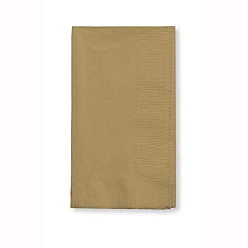 servilletas de papel doradas para cena
