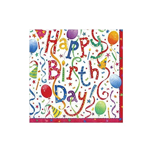 servilletas de papel Feliz Cumpleaños coloridas