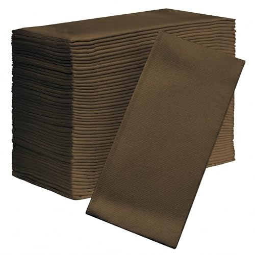 servilletas de papel marrón elegantes