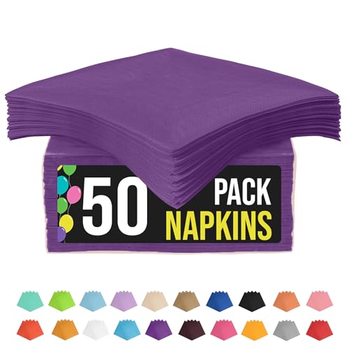 servilletas de papel moradas para fiestas