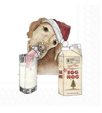 Servilletas de papel navideñas con diseño de perro