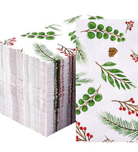 servilletas de papel navideñas desechables