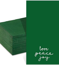 servilletas de papel navideñas verdes