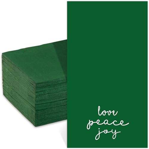 servilletas de papel navideñas verdes