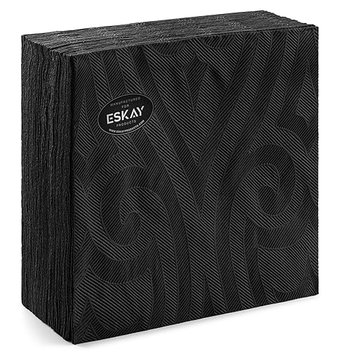 servilletas de papel negras elegantes