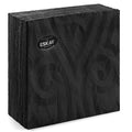 servilletas de papel negras elegantes
