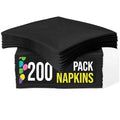 servilletas de papel negras elegantes