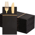 servilletas de papel negras elegantes