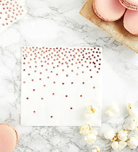 servilletas de papel para bodas con confeti