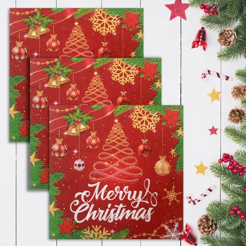 servilletas de papel para cenas navideñas
