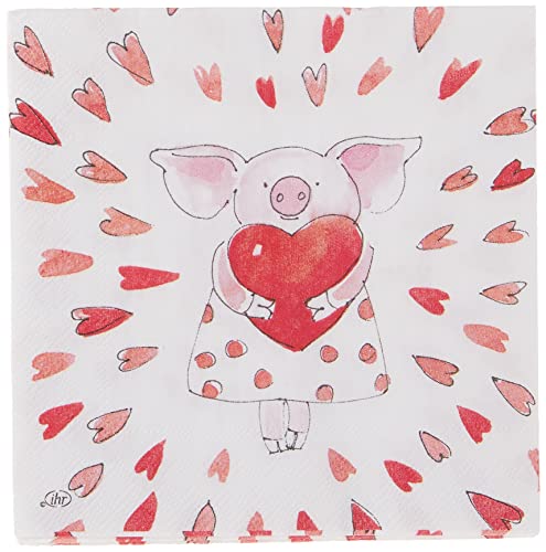 servilletas de papel para cócteles Piggy Love