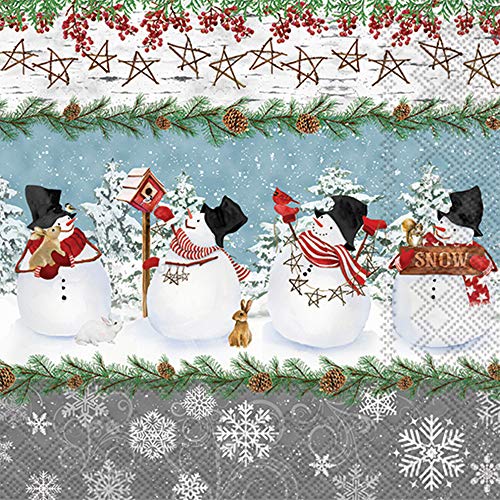 servilletas de papel para cócteles Snowy Pals