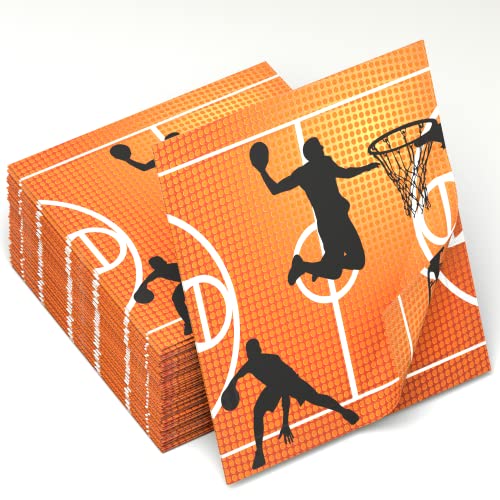 servilletas de papel para fiesta de baloncesto