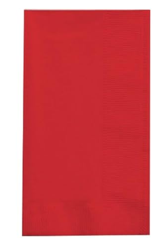servilletas de papel rojas para cena