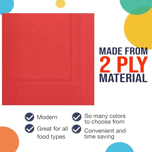 servilletas de papel rojas para eventos especiales