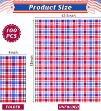 servilletas de papel rojas y azules