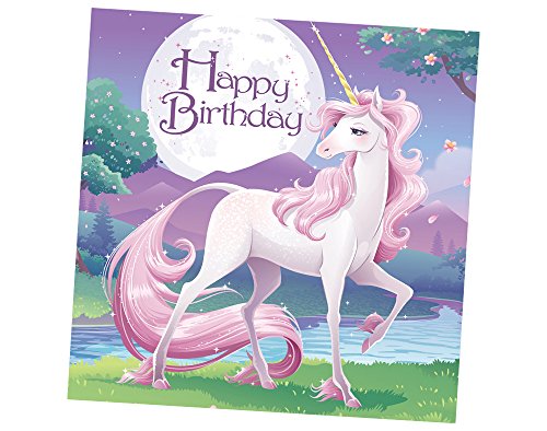 servilletas de papel unicornio cumpleaños