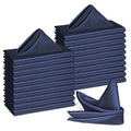 servilletas de satén azul marino elegantes