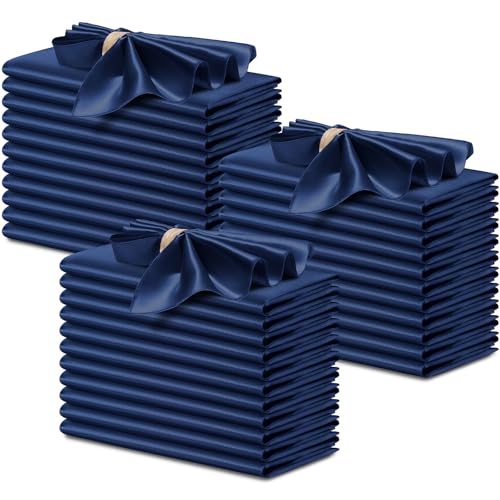 servilletas de satén azul marino para bodas