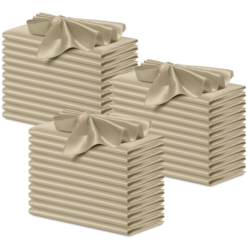 servilletas de satén beige para bodas