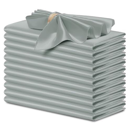 servilletas de satén plateadas para bodas