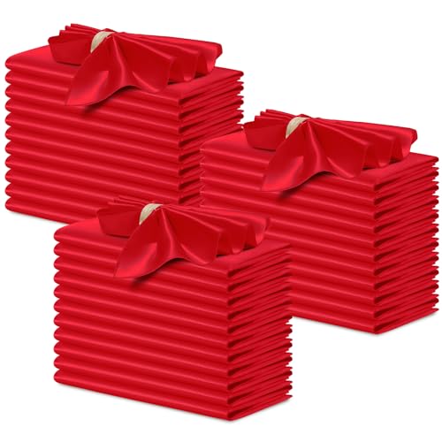 servilletas de satén rojo para bodas