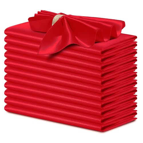 servilletas de satén rojo para bodas