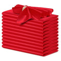 servilletas de satén rojo para bodas