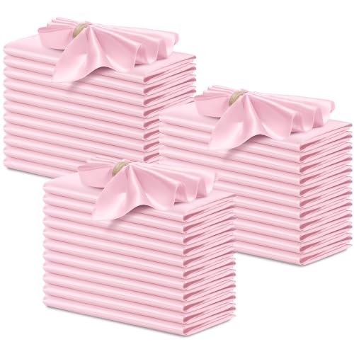 servilletas de satén rosa para bodas