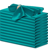 servilletas de satén teal elegantes