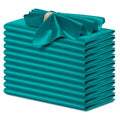 servilletas de satén teal elegantes