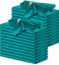 servilletas de satén teal para bodas