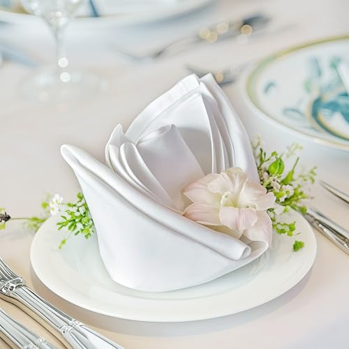 servilletas de tela blancas elegantes