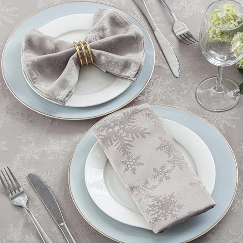 servilletas de tela gris plateado