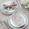 servilletas de tela gris plateado