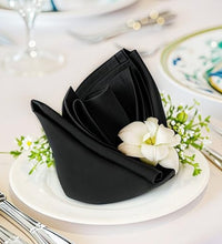 servilletas de tela negras elegantes