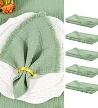 servilletas de tela verde salvia