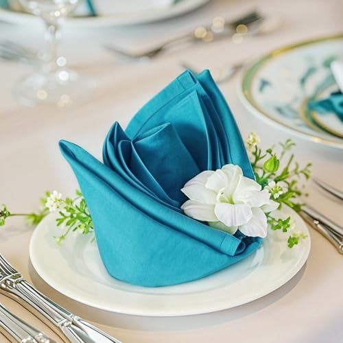 servilletas de tela verde teal