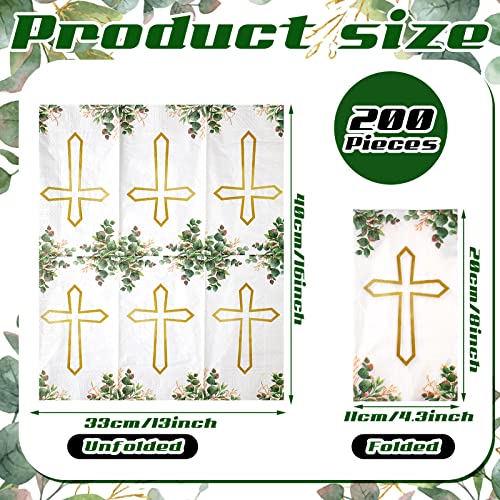servilletas decorativas con cruz para comunión