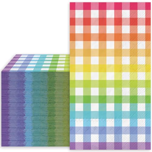 servilletas desechables arcoíris para fiestas