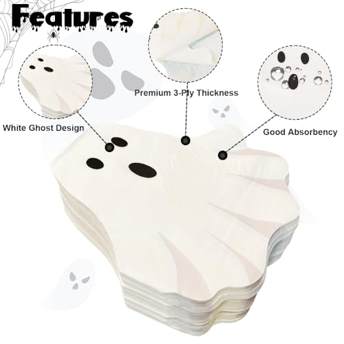 servilletas desechables blancas para Halloween