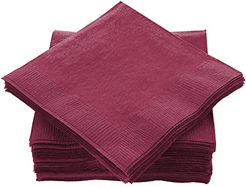 servilletas desechables burdeos para fiestas