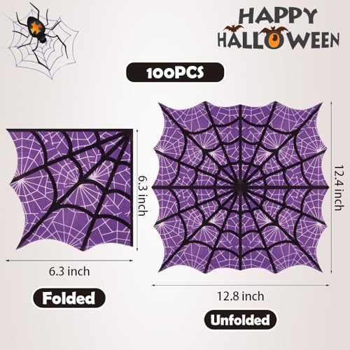 servilletas desechables color púrpura Halloween